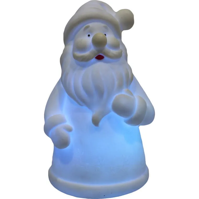 Podświetlana Figurka Mikołaja Z Kolorowym Światełkiem LED, 12.5 cm