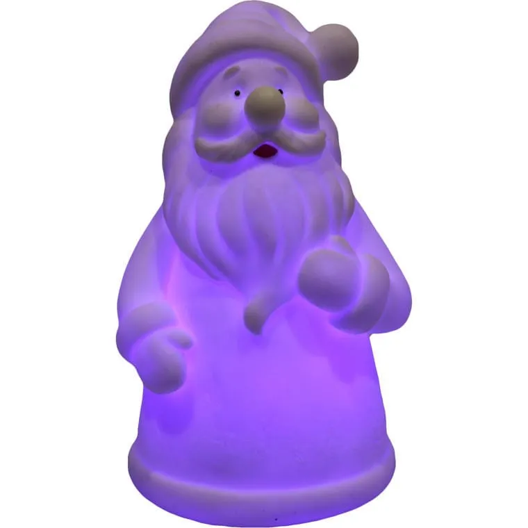 Podświetlana Figurka Mikołaja Z Kolorowym Światełkiem LED, 12.5 cm
