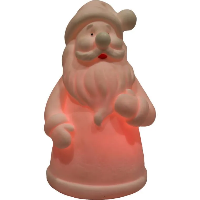Podświetlana Figurka Mikołaja Z Kolorowym Światełkiem LED, 12.5 cm