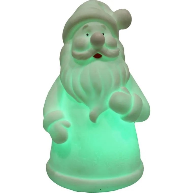 Podświetlana Figurka Mikołaja Z Kolorowym Światełkiem LED, 12.5 cm