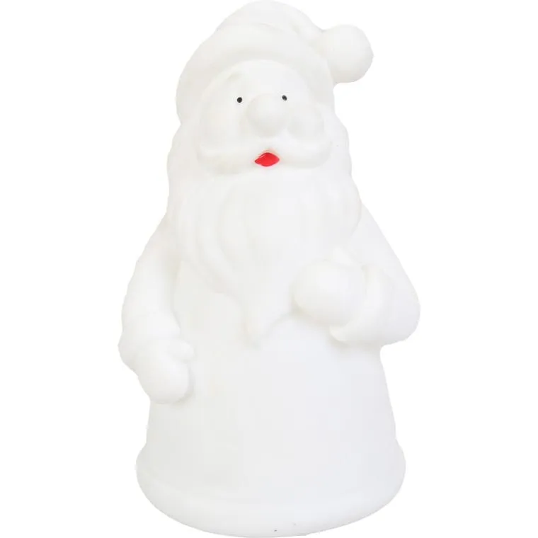 Podświetlana Figurka Mikołaja Z Kolorowym Światełkiem LED, 12.5 cm