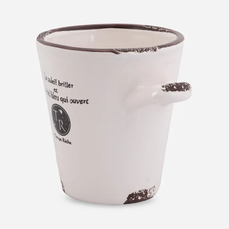 Stylowy Kubek Ceramiczny Z Antypoślizgowymi Uszkami 10 cm