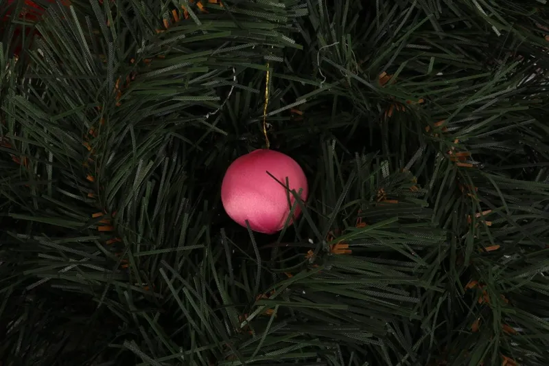 Komplet 12 Różowych Satynowych Bombek Jedwabnych O Średnicy 2 cm