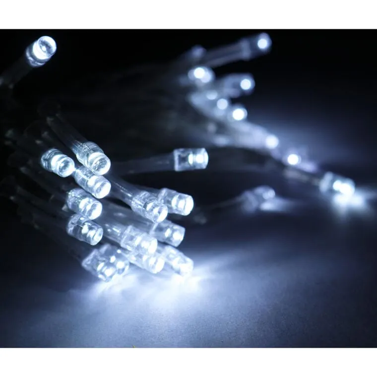 Lampki Choinkowe 30 LED Kolor Zimny Na Baterie - Biały