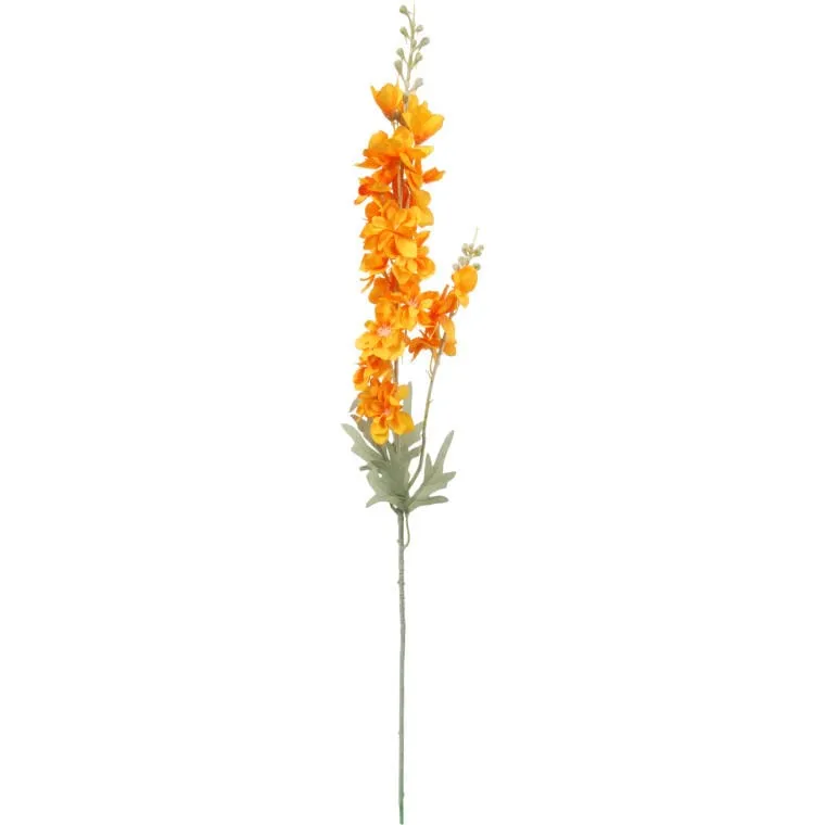 Ostróżka Dekoracyjna Na Gałązce Podwójnej 80cm - Pomarańczowa