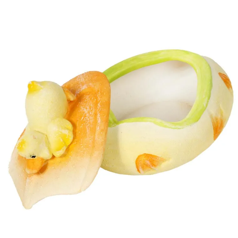 Szkatułka Ceramiczna Z Kaczuszką 15 cm