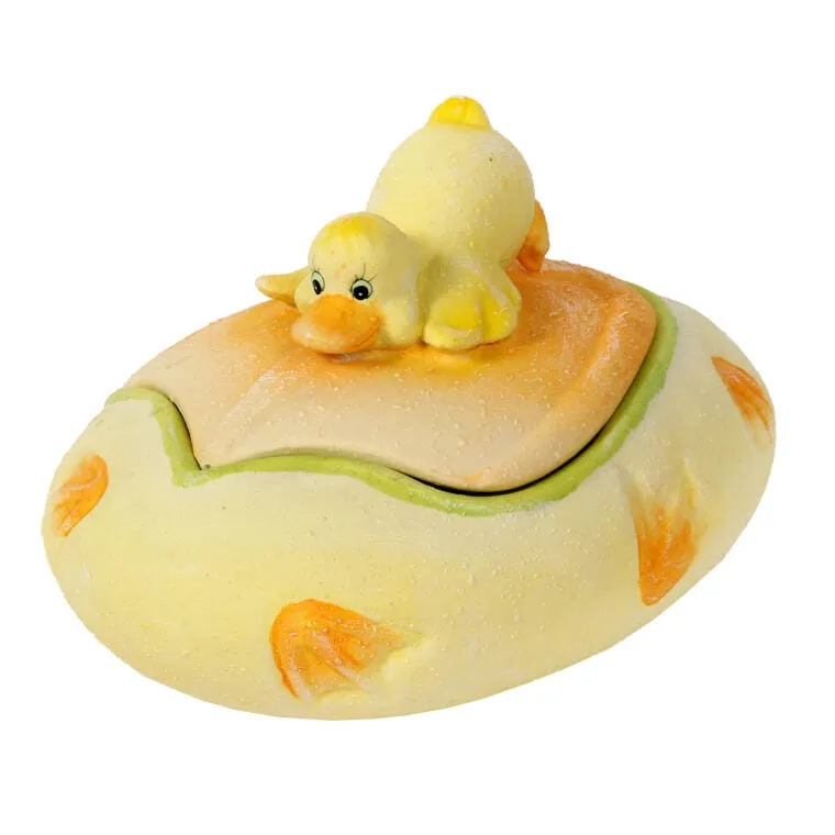 Szkatułka Ceramiczna Z Kaczuszką 15 cm
