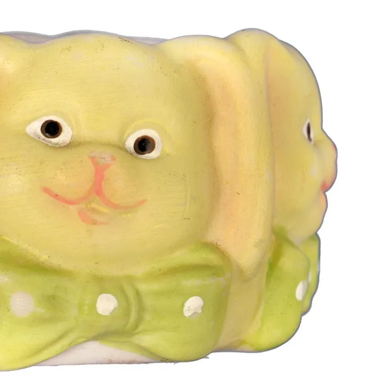 Zajączki Ceramiczna Podstawka Kieliszek Do Jajka - Żółta
