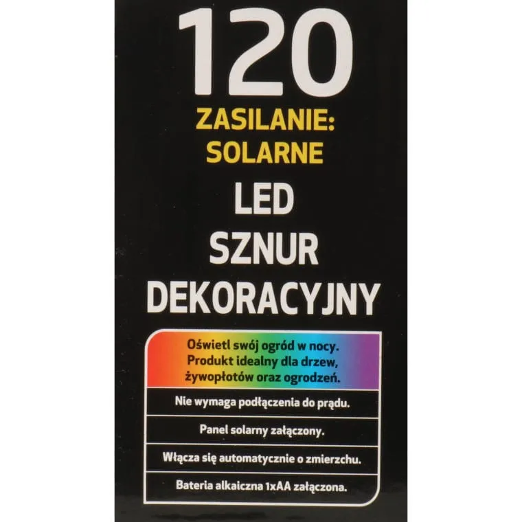 Lampki Choinkowe 120 LED-Solary Ciepły - Biały