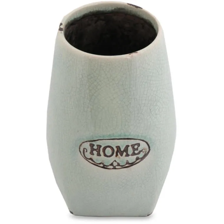 Wazon Ceramiczny O Wysokości 18 cm W Stylu Vintage W Kolorze Miętowym Home