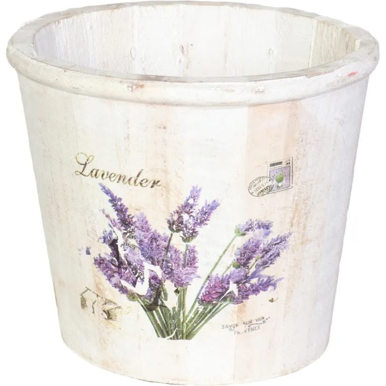 Dekoracyjne Wiaderko Lawendowe 16 cm - Białe