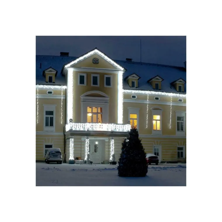 Świąteczna Dekoracja - Lampki LED 50 Sztuk, Kolor Zimny Biały, Na Baterie, Do Użytku Wewnętrznego