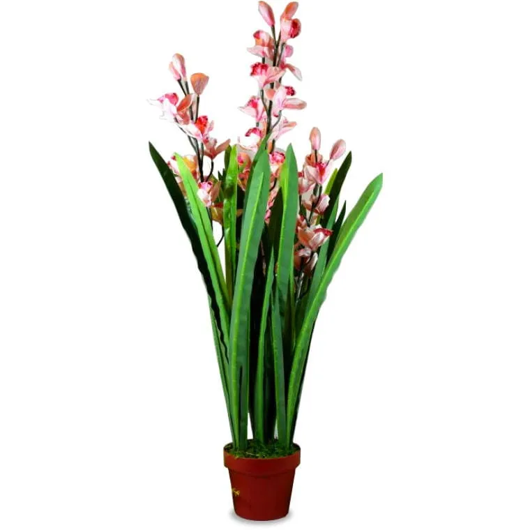 Realistyczny Różowy Storczyk W Doniczce - Dekoracja O Wysokości 110 cm