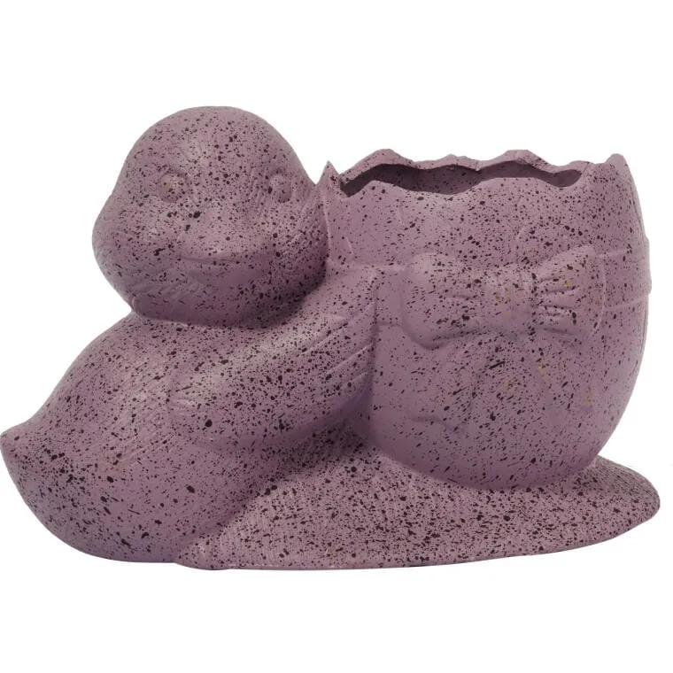 Osłonka Doniczka Jajko Z Kaczuszką Wielkanoc Nakrapiana - Fioletowa