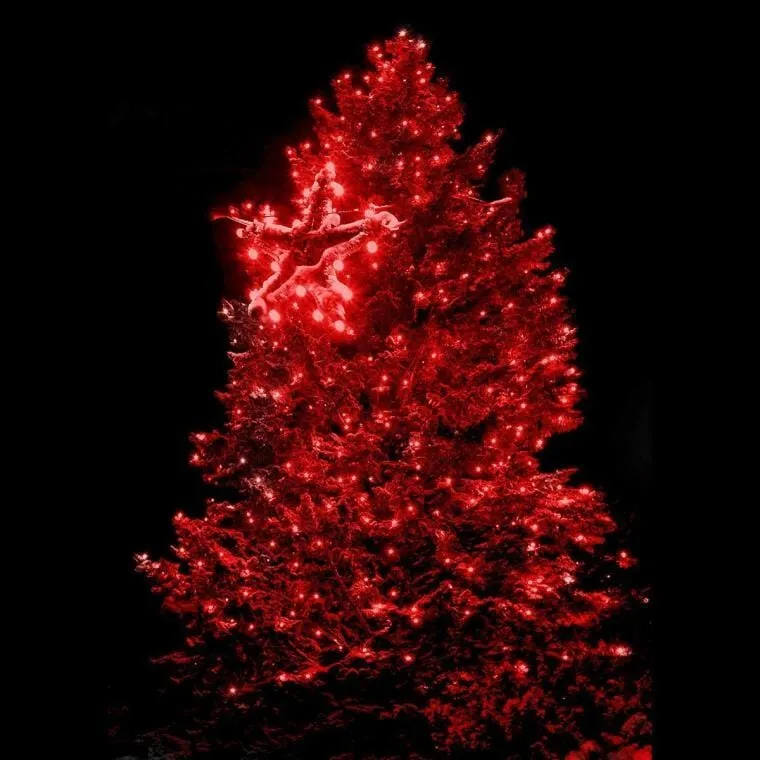 Energooszczędne Lampki Choinkowe LED 80 Sztuk, Kolor Czerwony, Wewnętrzne, Zasilanie Sieciowe, Timer, Polska Dystrybucja
