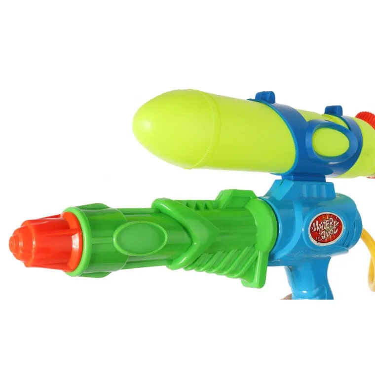 Kolorowy Pistolet Na Wodę 38 cm Z Innowacyjnym Systemem Ciśnienia I Dodatkowym Zbiornikiem