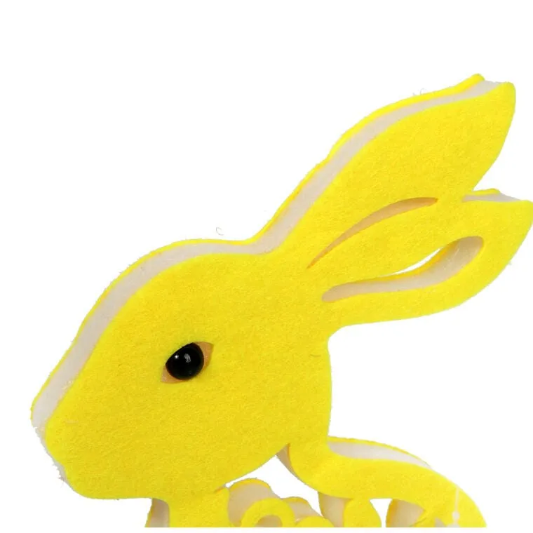 Zajączek Wielkanocny Z Pianki Figurka Stojąca 24cm - Żółty