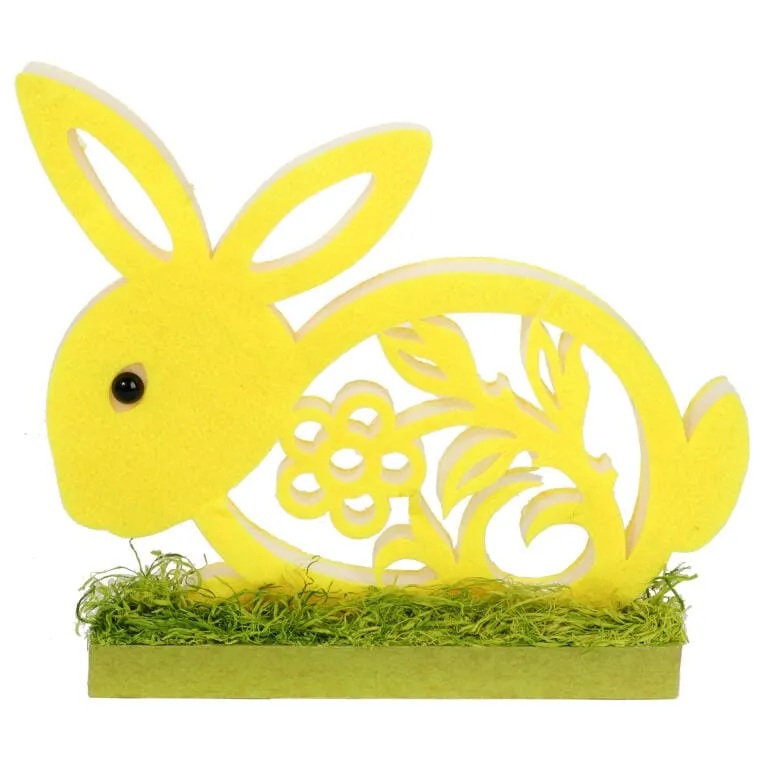 Zajączek Wielkanocny Z Pianki Figurka Stojąca 20cm - Żółta