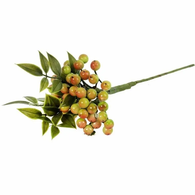 Gałązka Z Jagodami Kulki 34 cm - Zielone