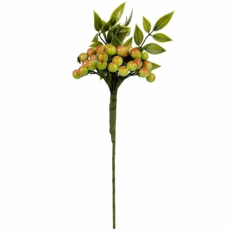 Gałązka Z Jagodami Kulki 34 cm - Zielone