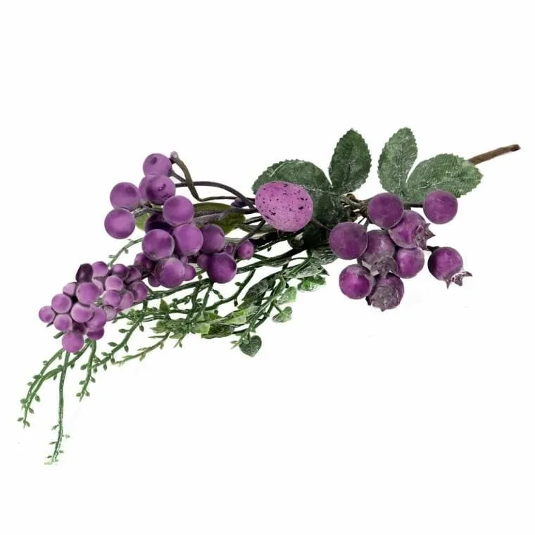 Pik Z Jajkiem Gałązka Wielkanocna 26 cm - Fioletowa