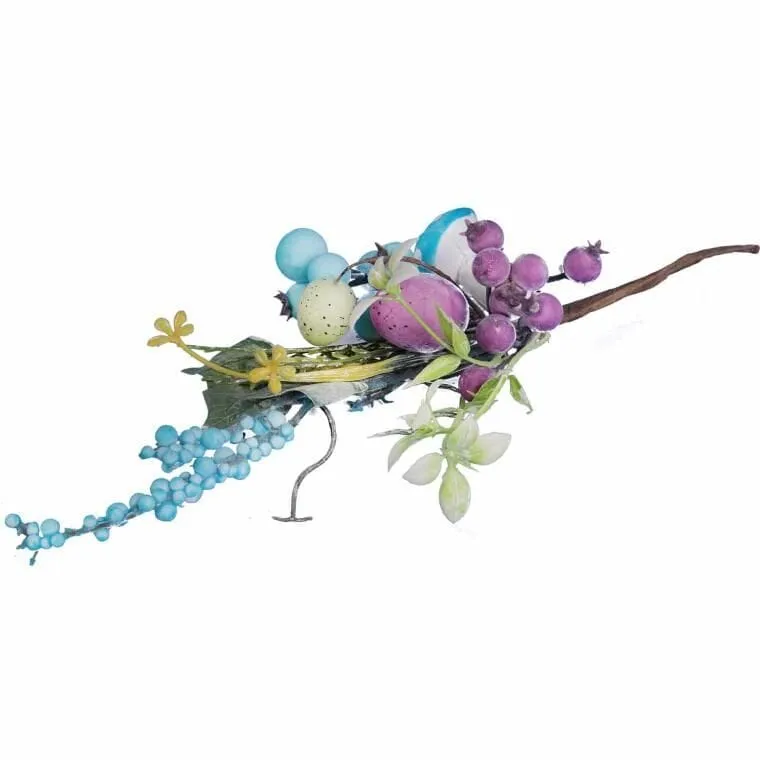 Pik Z Jajkiem Gałązka Wielkanocna 26 cm - Niebieska