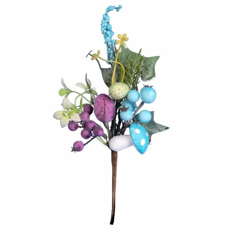 Pik Z Jajkiem Gałązka Wielkanocna 26 cm - Niebieska