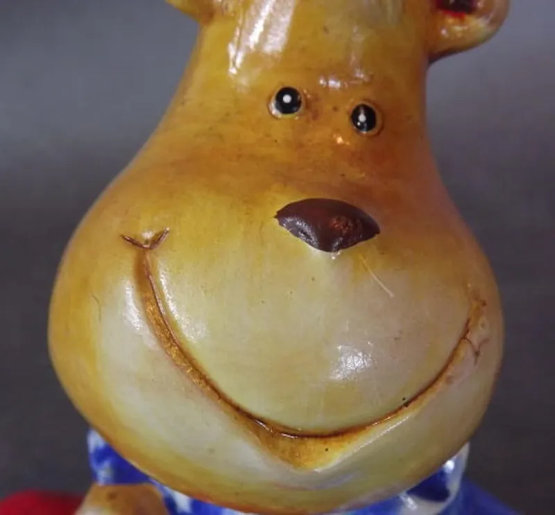 Ceramiczny Hipopotam Z Serduszkiem - Figurka, 16 x 13 cm