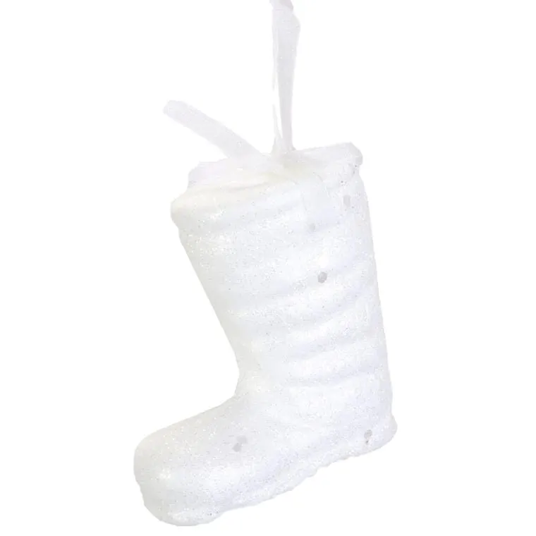 Zestaw 4 Białych Zawieszek Styropianowych W Kształcie Butów W Boksie PVC
