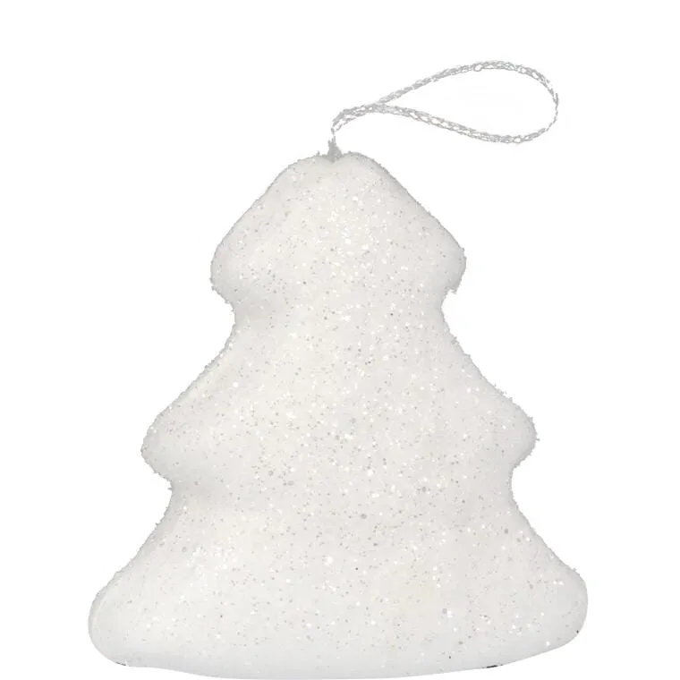 Komplet 6 Białych Styropianowych Choinek - Dekoracja Świąteczna 5,5 cm
