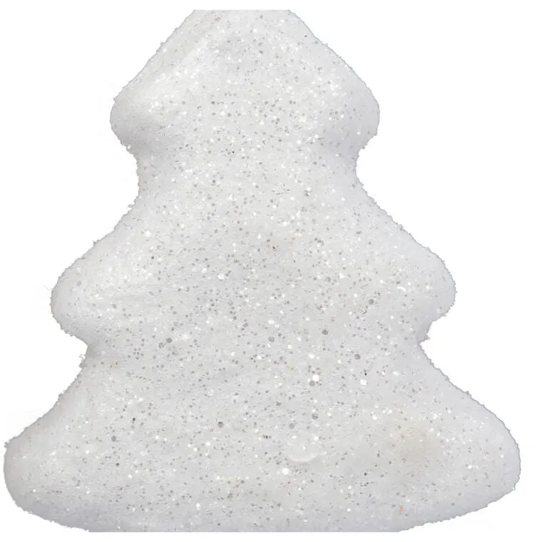 Komplet 6 Białych Styropianowych Choinek - Dekoracja Świąteczna 5,5 cm