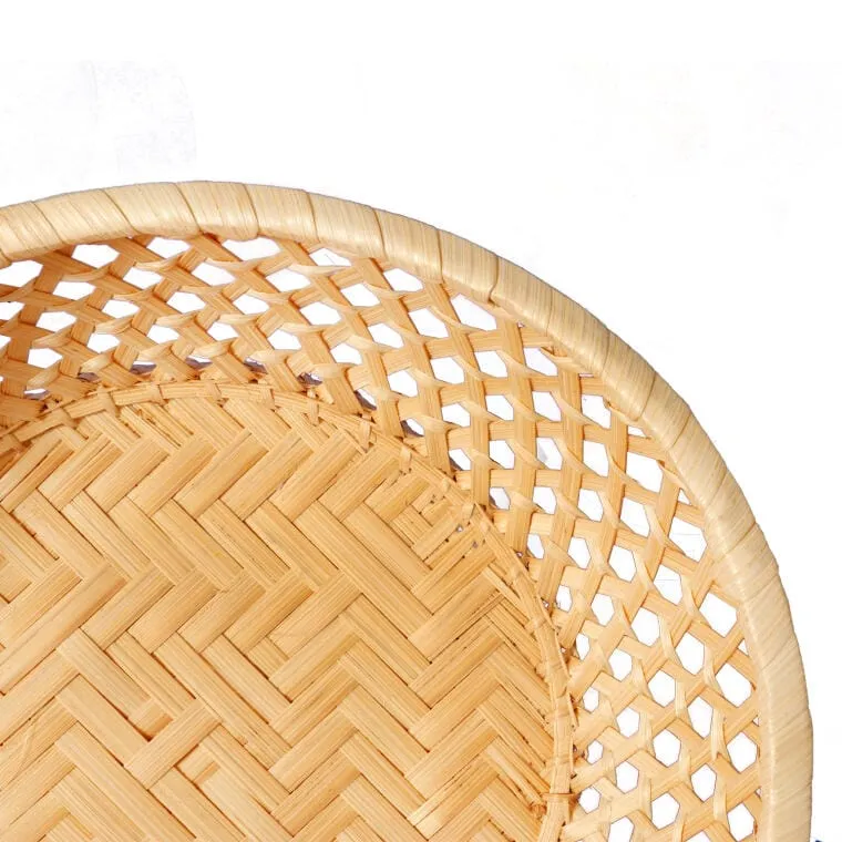 Koszyk Na Pieczywo Z Bambusa, Okrągły, 20cm, Kolor - Beżowy