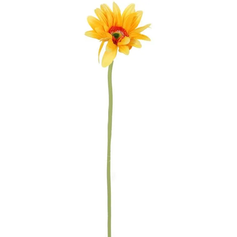 Gerbera Kwiat Pojedynczy 70 cm Kolor - Żółty