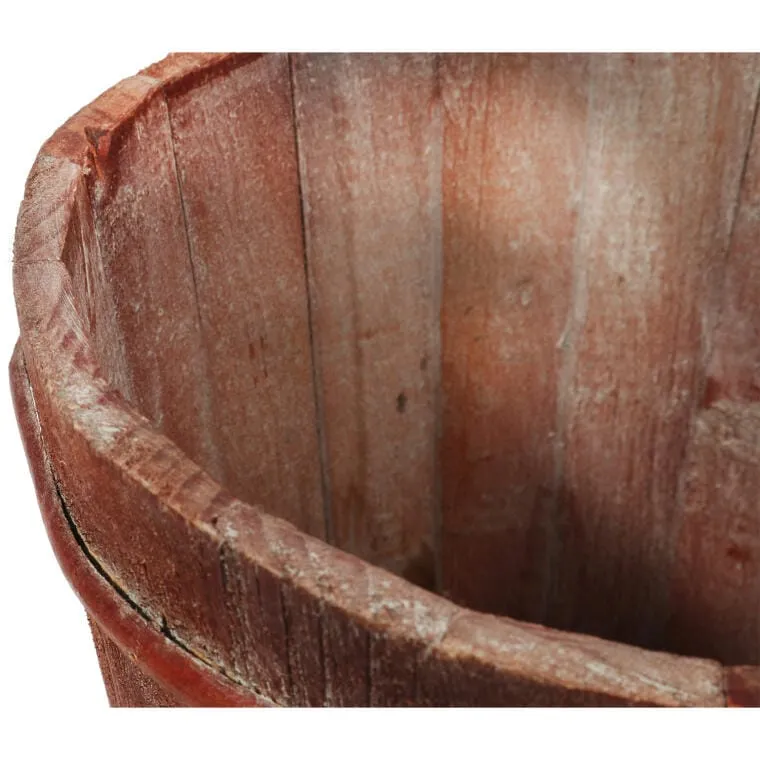 Donica Osłonka Drewniana Średnica 23cm - Brązowa