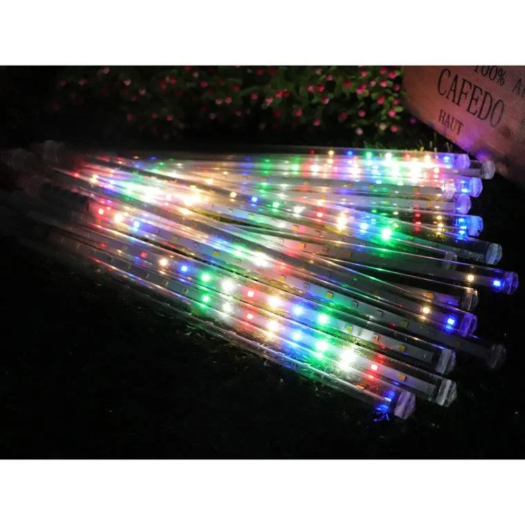 Dekoracyjne Meteory Świetlne LED Multi Kolor 10 Sztuk, 60cm, Do Użytku Zewnętrznego
