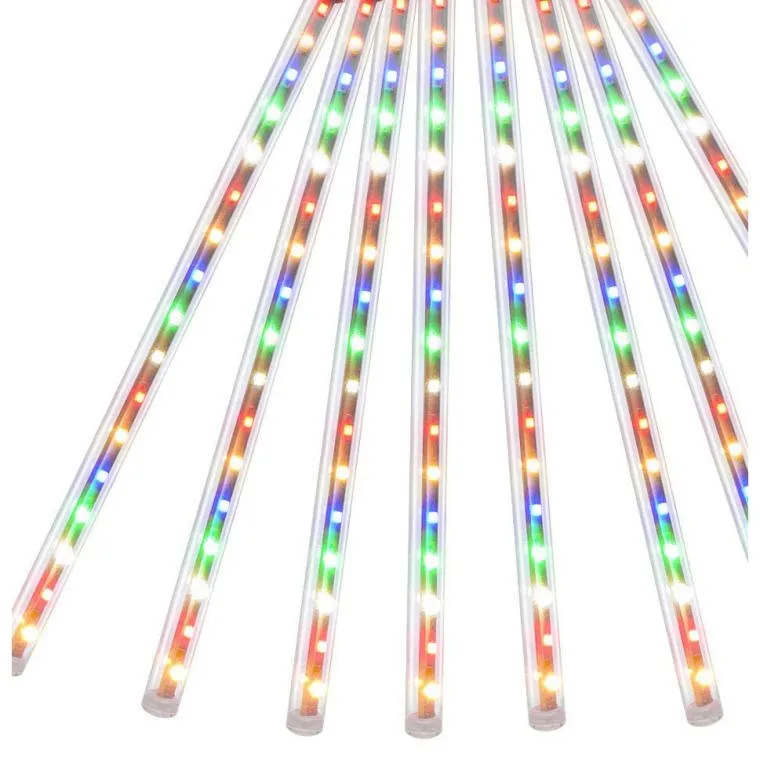 Dekoracyjne Meteory Świetlne LED Multi Kolor 10 Sztuk, 60cm, Do Użytku Zewnętrznego