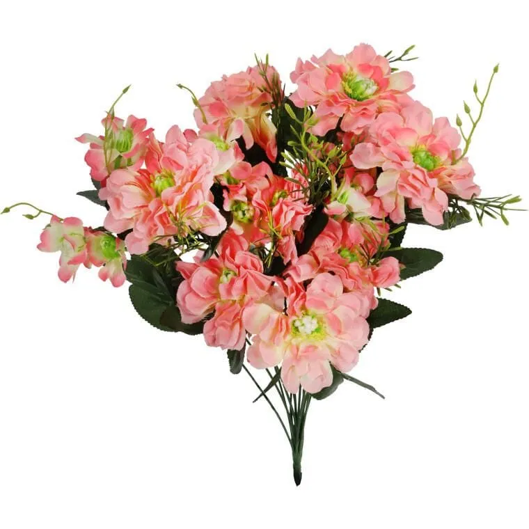 Bukiet 14 Sztucznych Anemonów W Kolorze Łososiowym O Wysokości 48cm