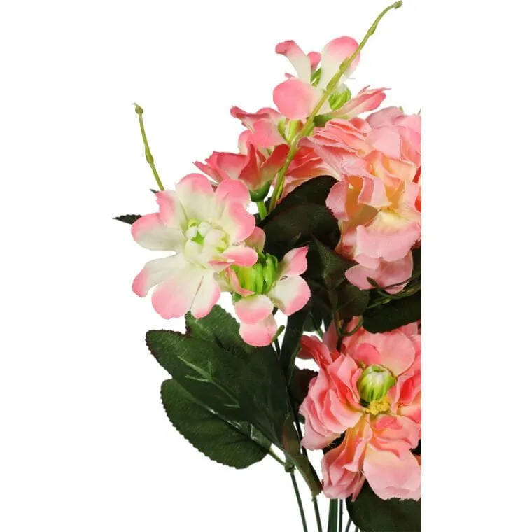 Bukiet 14 Sztucznych Anemonów W Kolorze Łososiowym O Wysokości 48cm