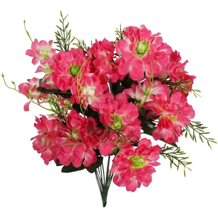 Sztuczny Bukiet 14 Anemonów W Kolorze Różowym - Realistyczny Wygląd, Wysokość 48 cm