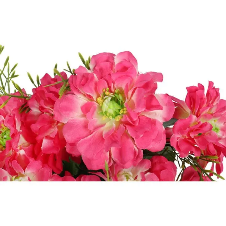 Sztuczny Bukiet 14 Anemonów W Kolorze Różowym - Realistyczny Wygląd, Wysokość 48 cm