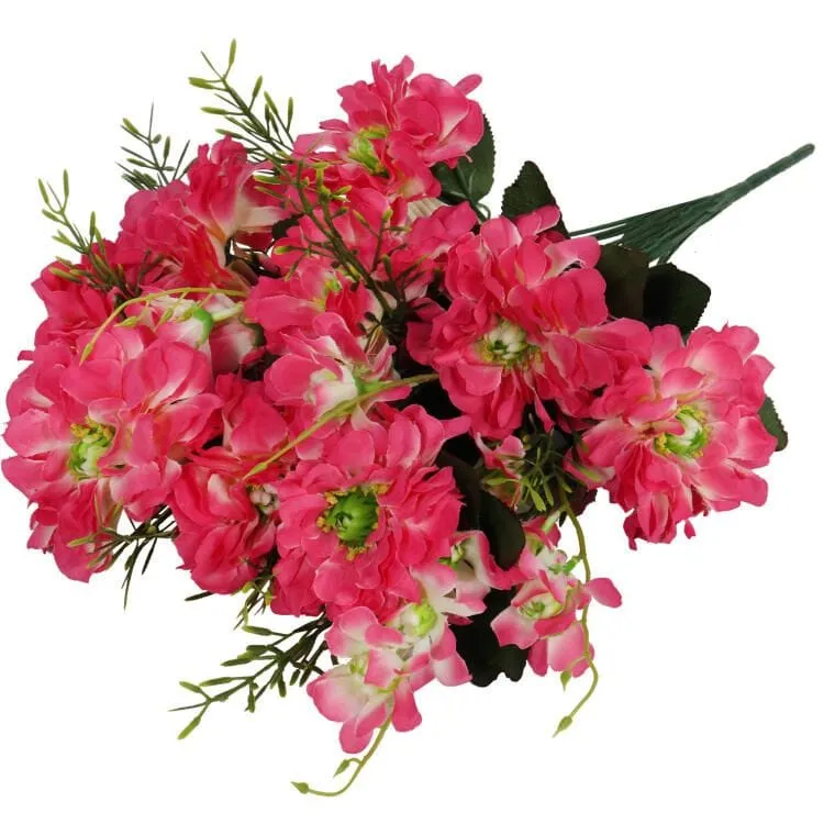 Sztuczny Bukiet 14 Anemonów W Kolorze Różowym - Realistyczny Wygląd, Wysokość 48 cm