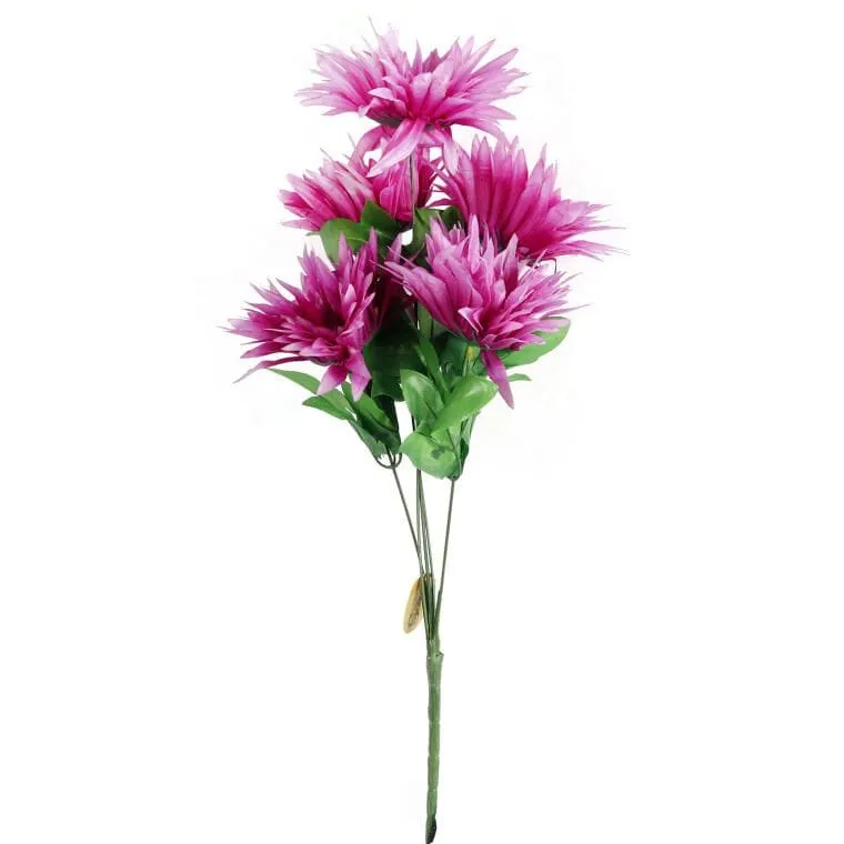 Wysokiej Jakości Bukiet 5 Sztucznych Astrów W Kolorze Fioletowym - 64 cm