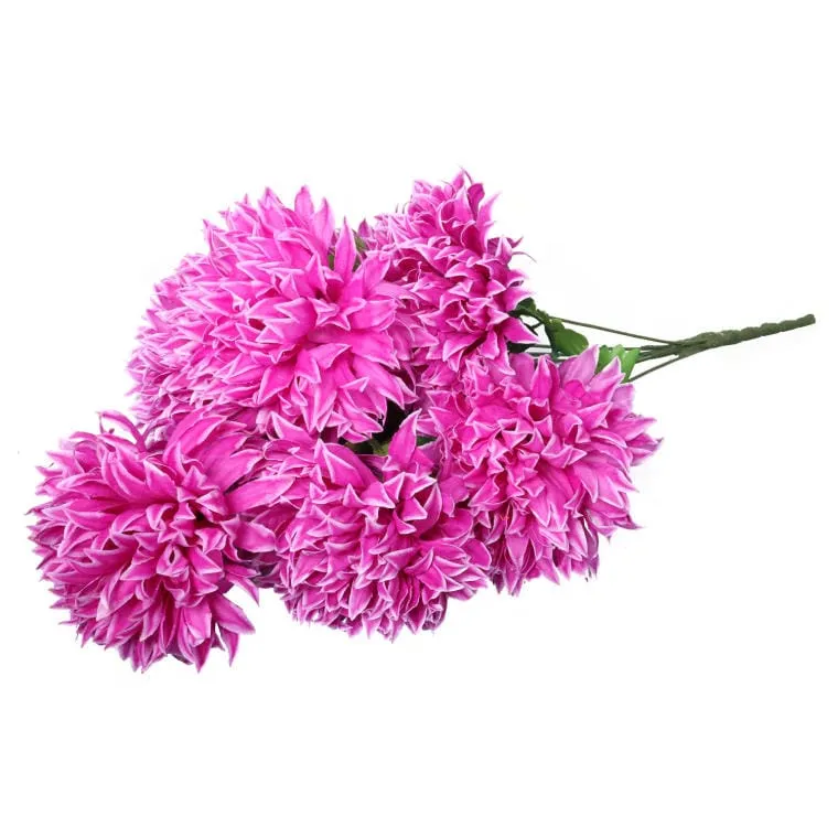 Bukiet 7 Dużych Chryzantem W Kolorze Fioletowym 64 cm
