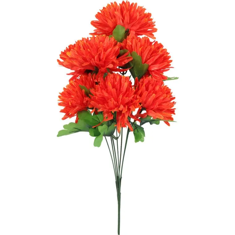 Bukiet 7 Chryzantem Pomarańczowych Fi 16 cm