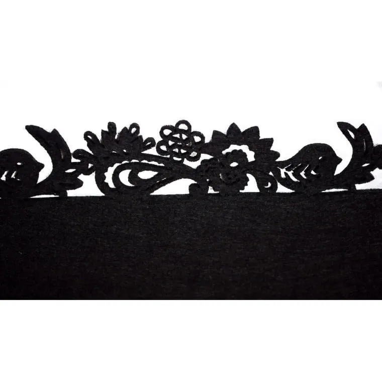 Bieżnik Z Filcu 30x118cm - Czarny