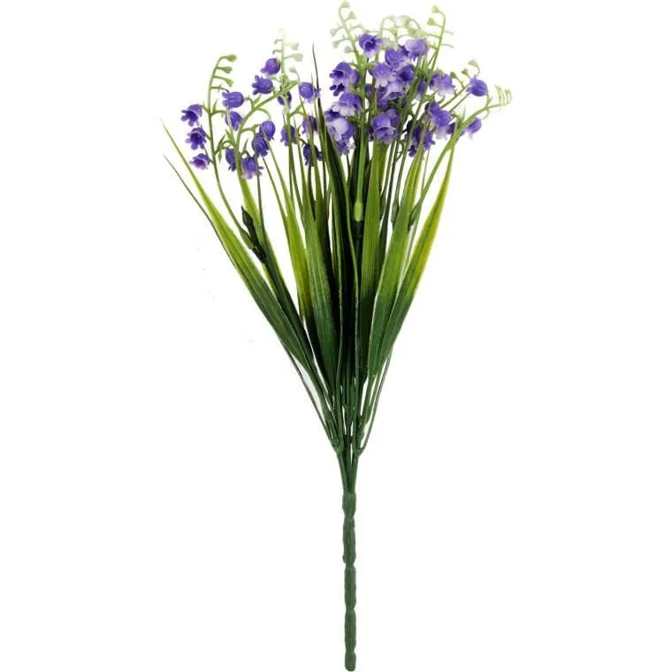 Bukiet 5 Gałązek Z Konwaliami 30 cm Kolor - Fioletowy
