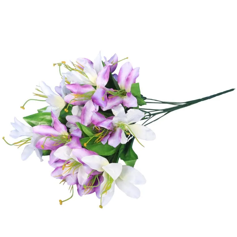 Sztuczne Clematisy Fioletowe - Bukiet 15 Sztuk, Wysokość 68 cm