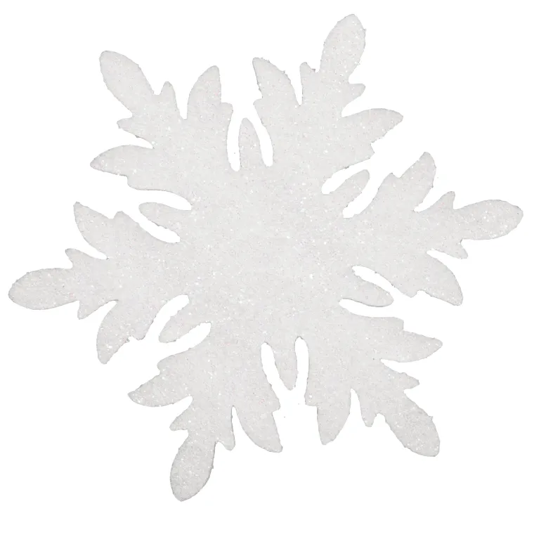 Komplet 6 Białych Zawieszek W Kształcie Śnieżynek 14 cm