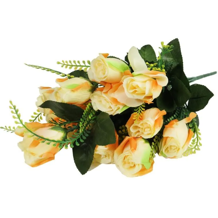 Sztuczny Bukiet 9 Żółtych Róż O Wysokości 45 cm