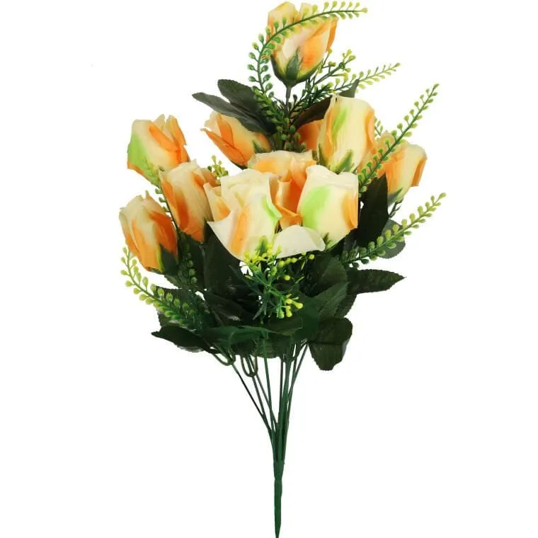 Sztuczny Bukiet 9 Żółtych Róż O Wysokości 45 cm